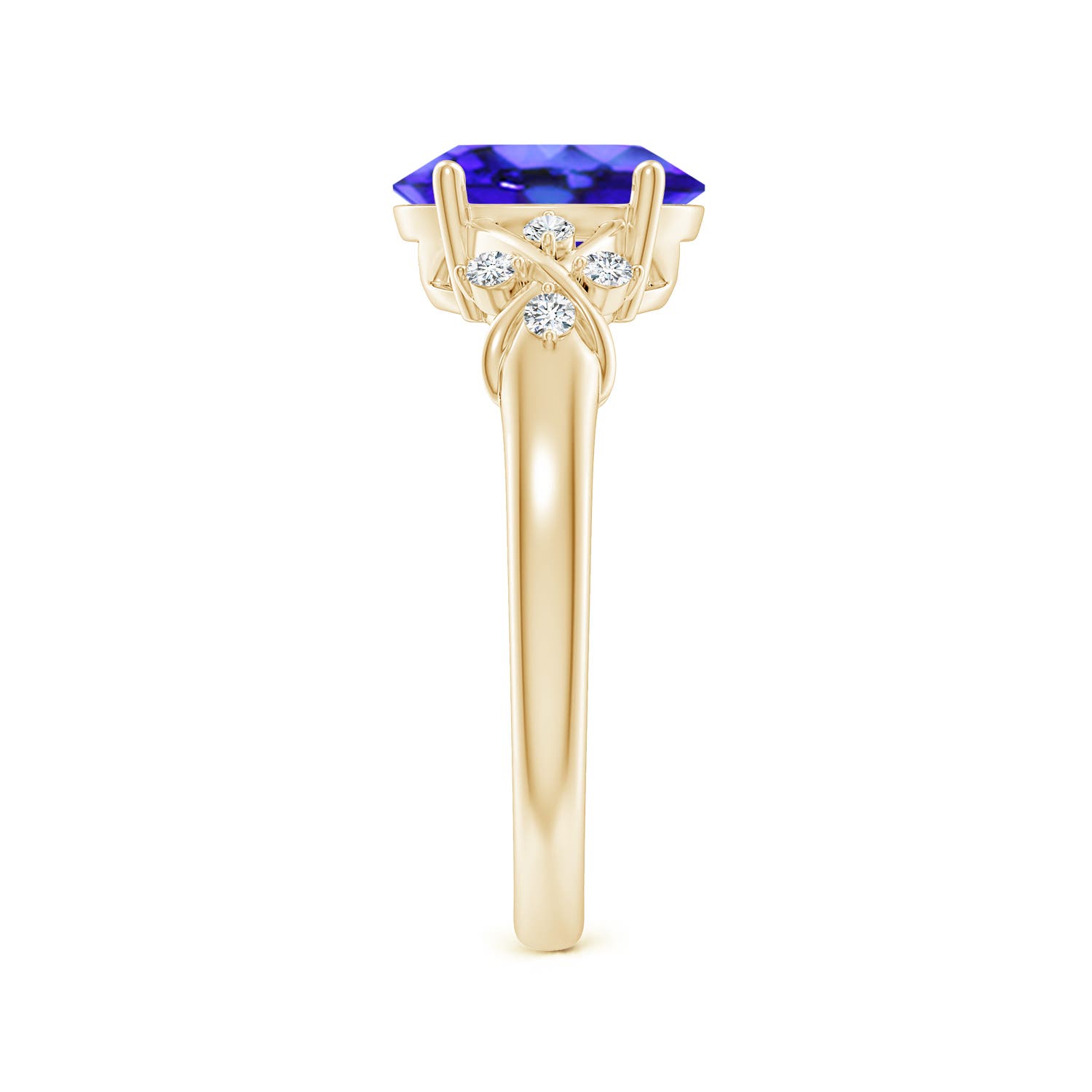 AAA - Tanzanite / 2.01 CT / 14 KT Yellow Gold