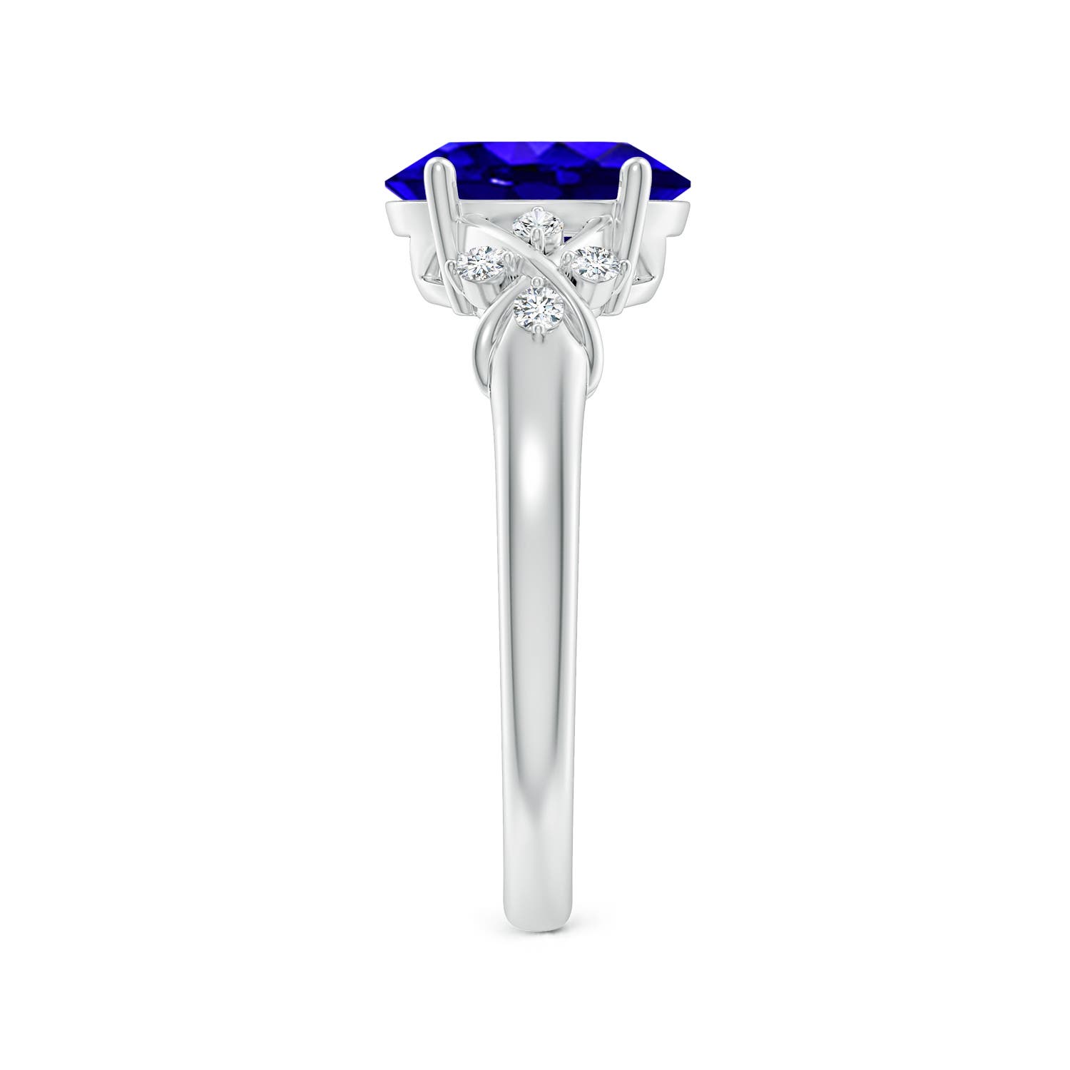 AAAA - Tanzanite / 2.01 CT / 14 KT White Gold