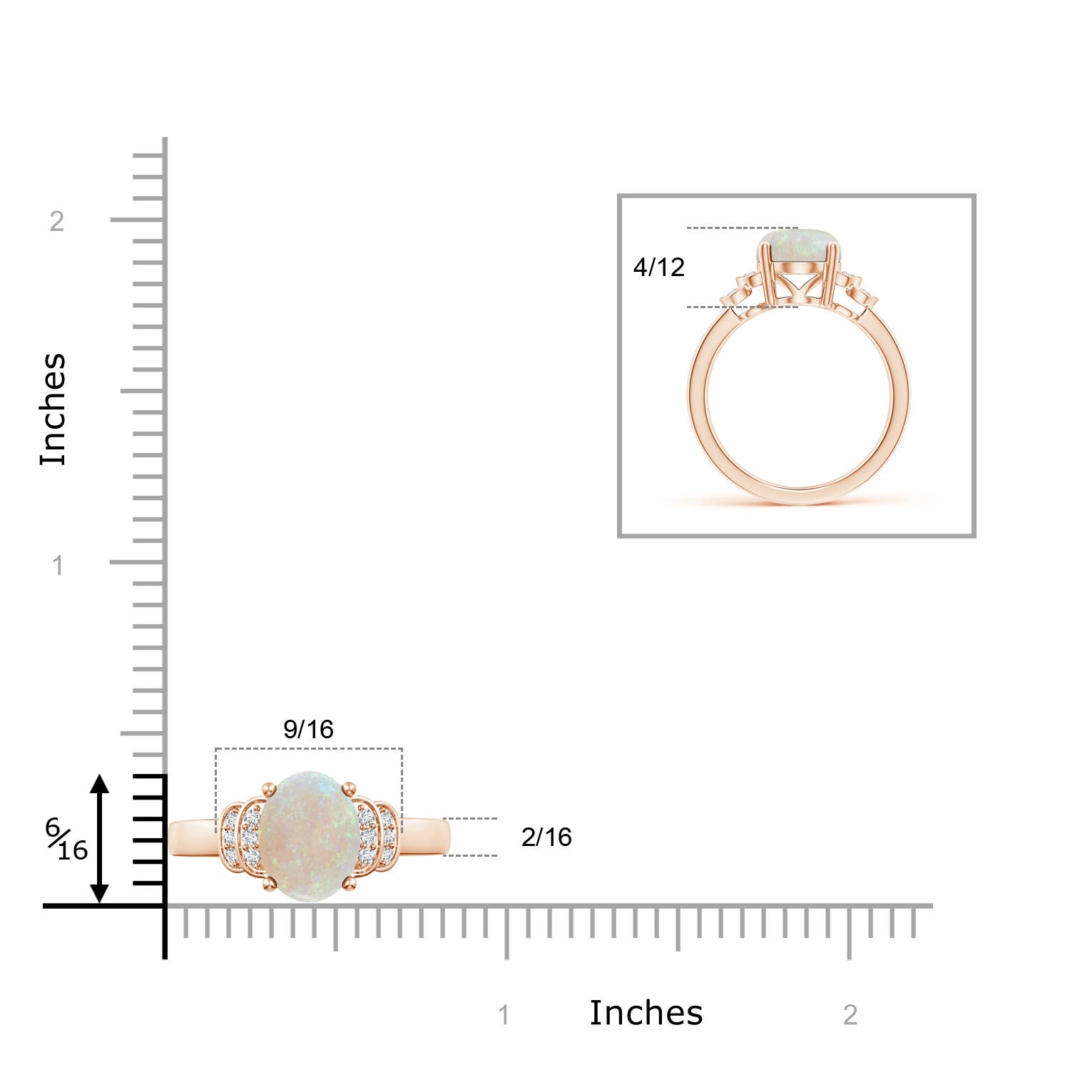 AA - Opal / 1.56 CT / 14 KT Rose Gold