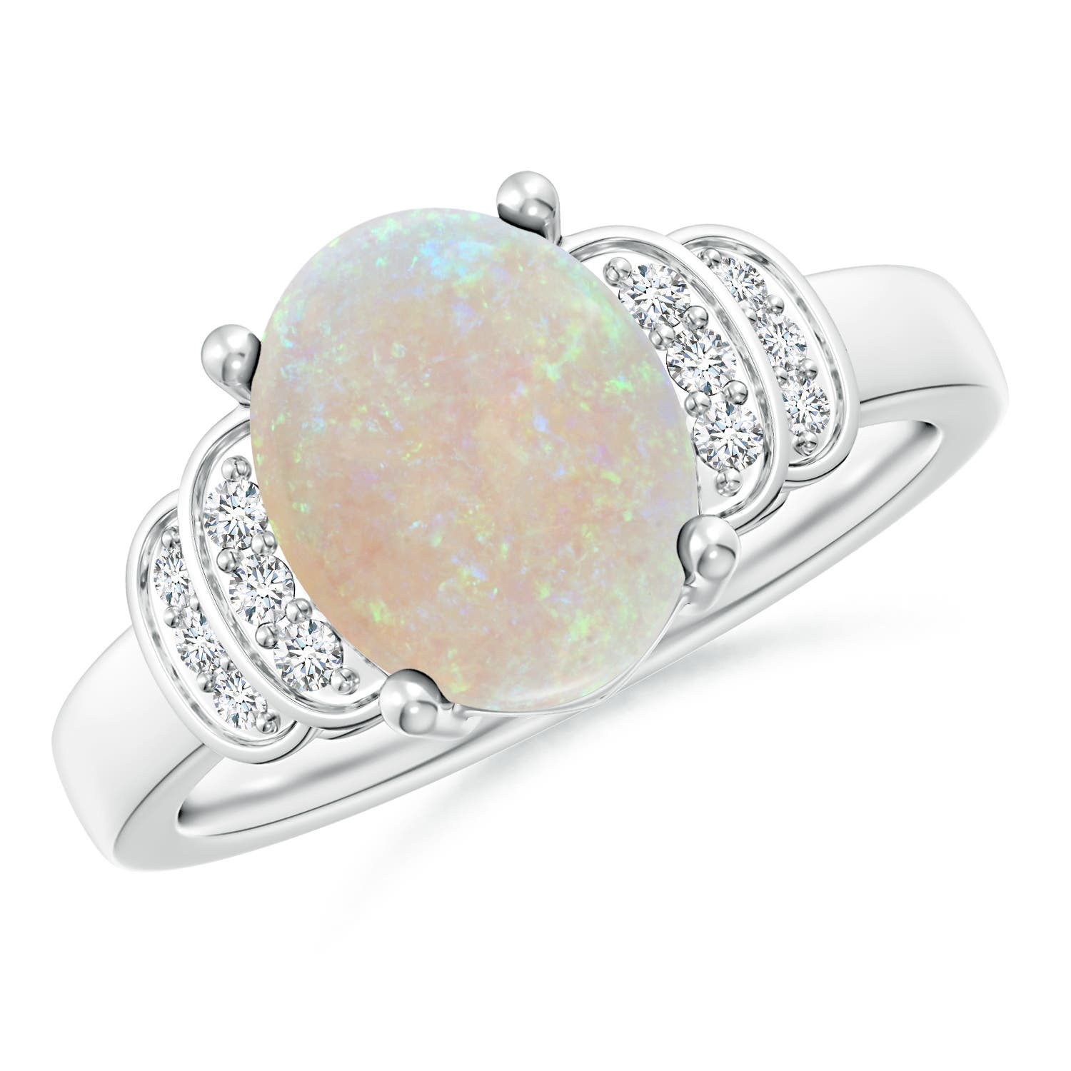 AA - Opal / 1.56 CT / 14 KT White Gold