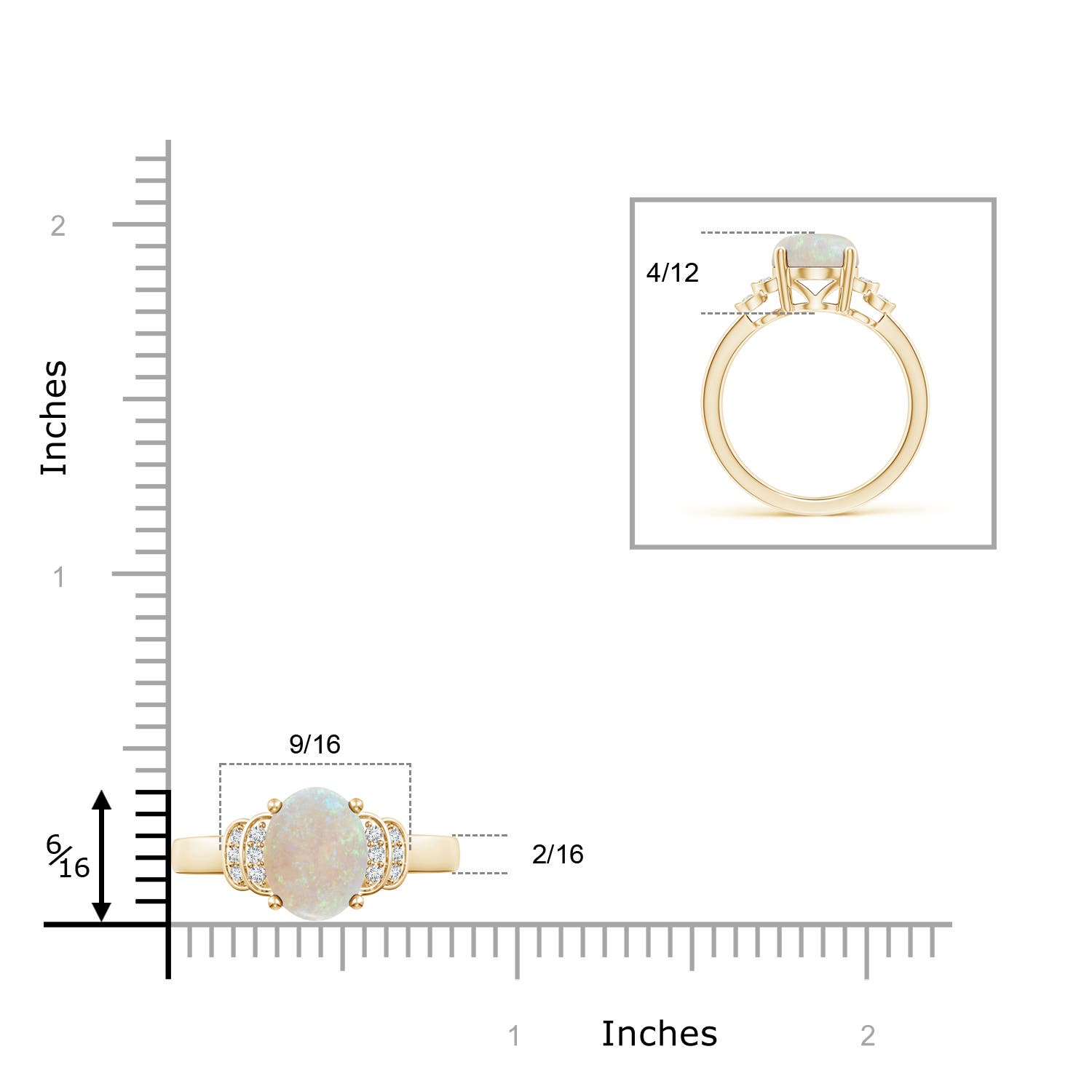 AA - Opal / 1.56 CT / 14 KT Yellow Gold