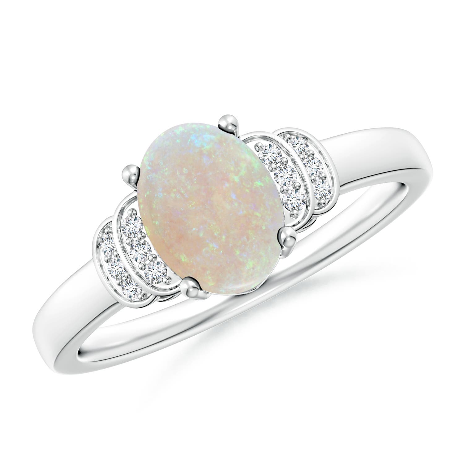 AA - Opal / 0.86 CT / 14 KT White Gold