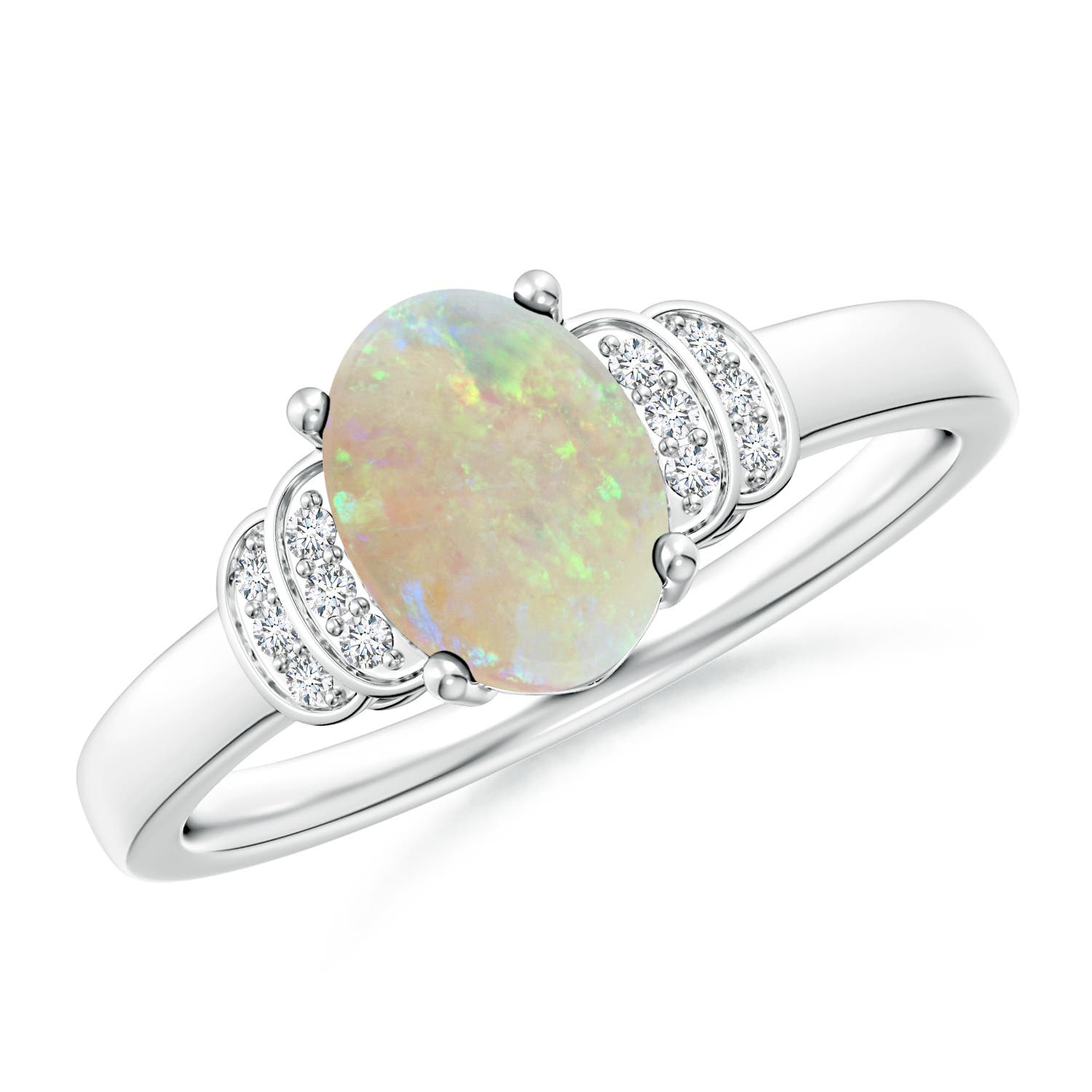 AAA - Opal / 0.86 CT / 14 KT White Gold