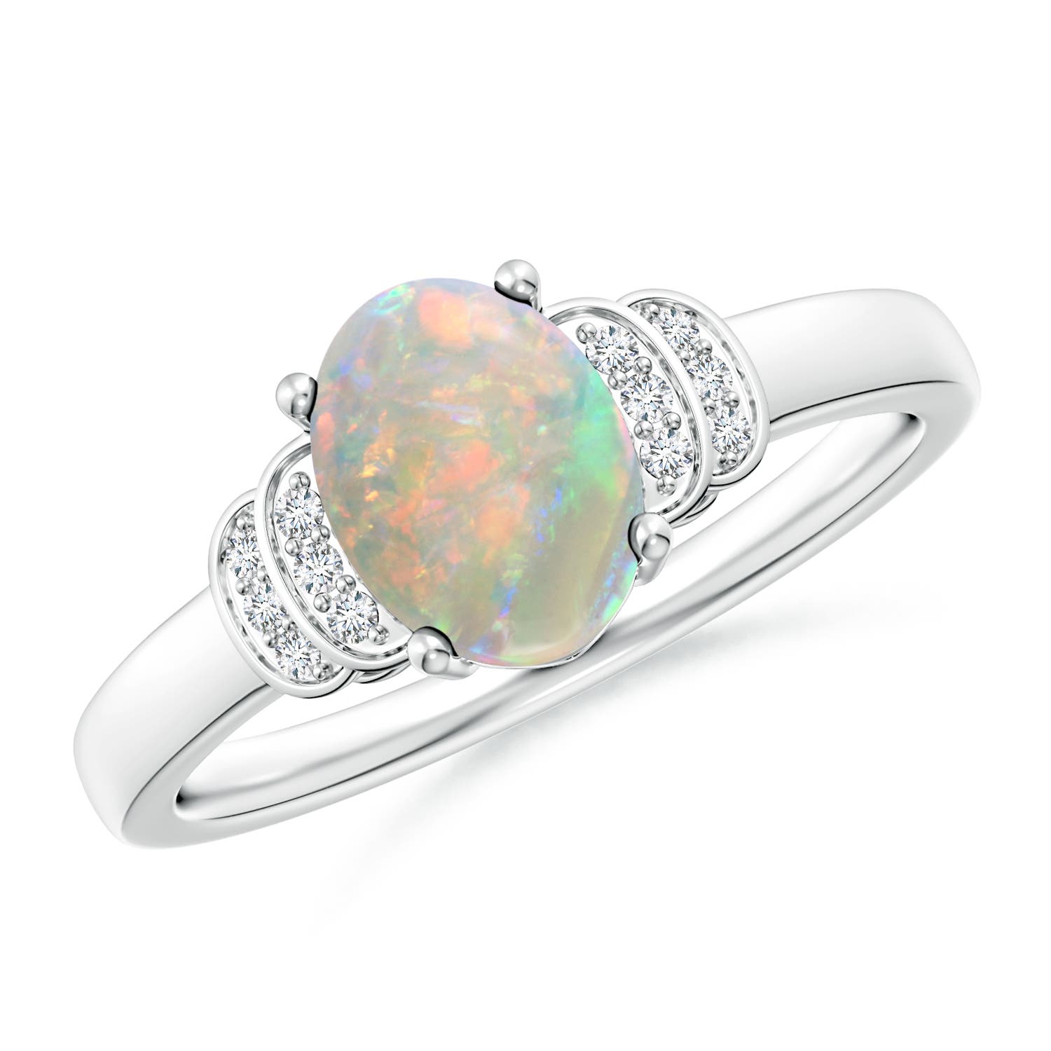 AAAA - Opal / 0.86 CT / 14 KT White Gold