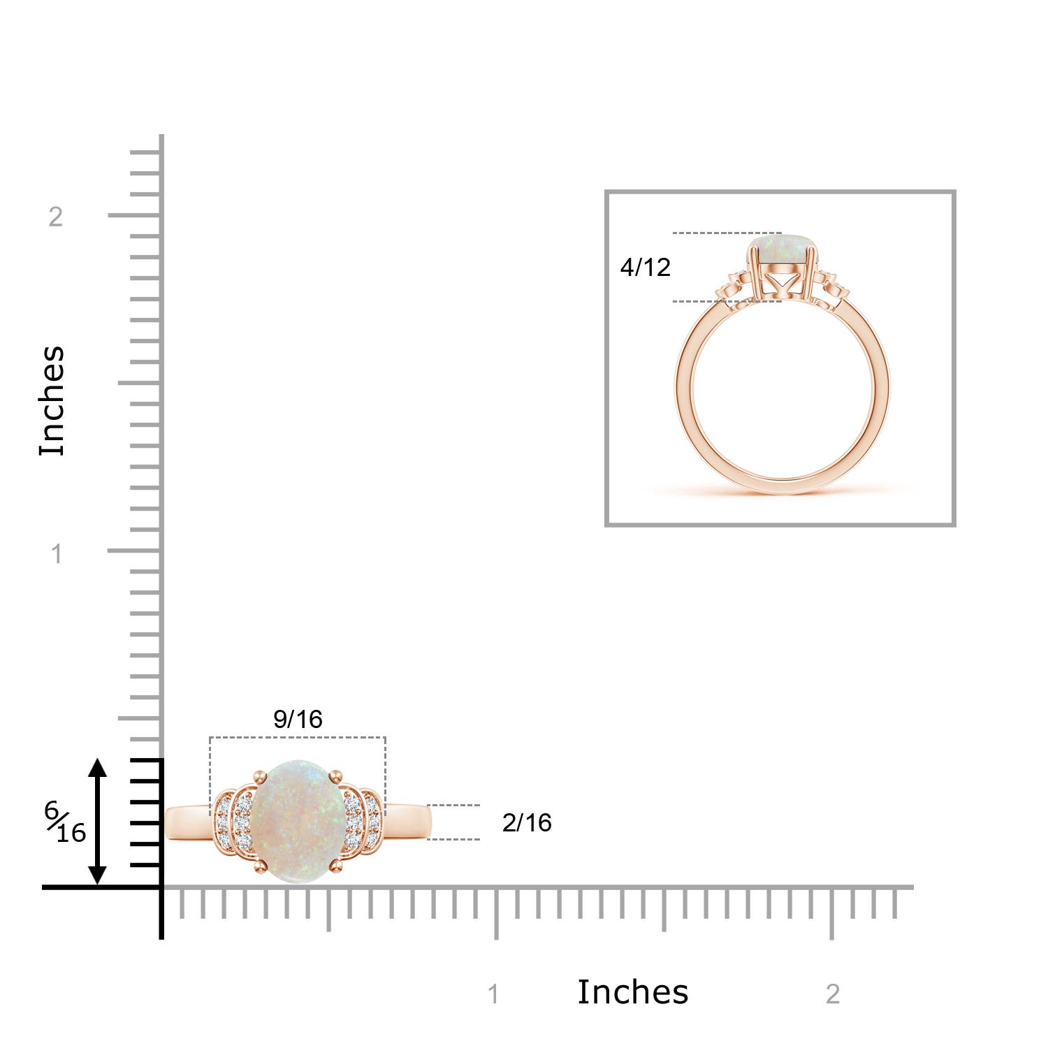 AA - Opal / 1.18 CT / 14 KT Rose Gold