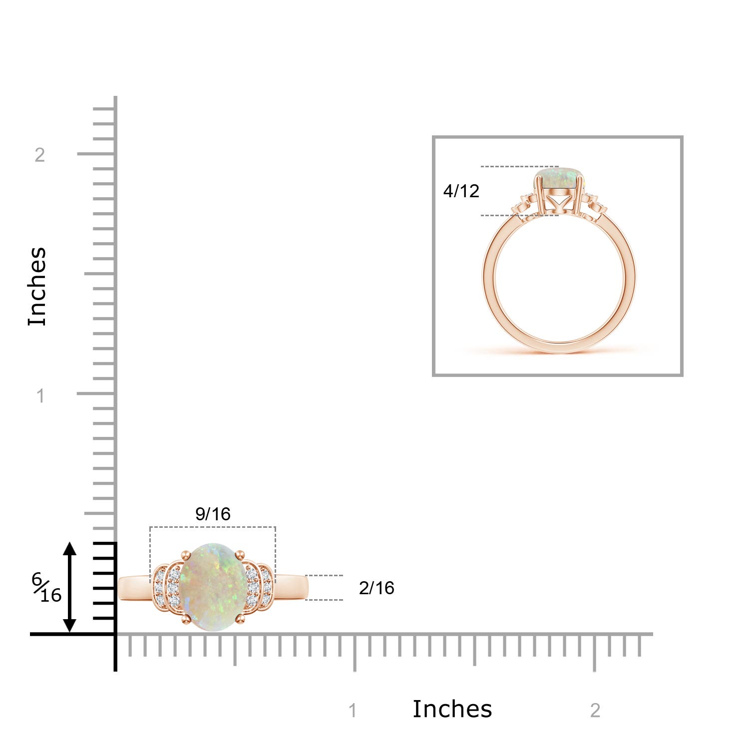 AAA - Opal / 1.18 CT / 14 KT Rose Gold