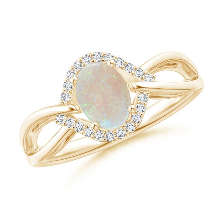 AA - Opal / 0.56 CT / 14 KT Yellow Gold