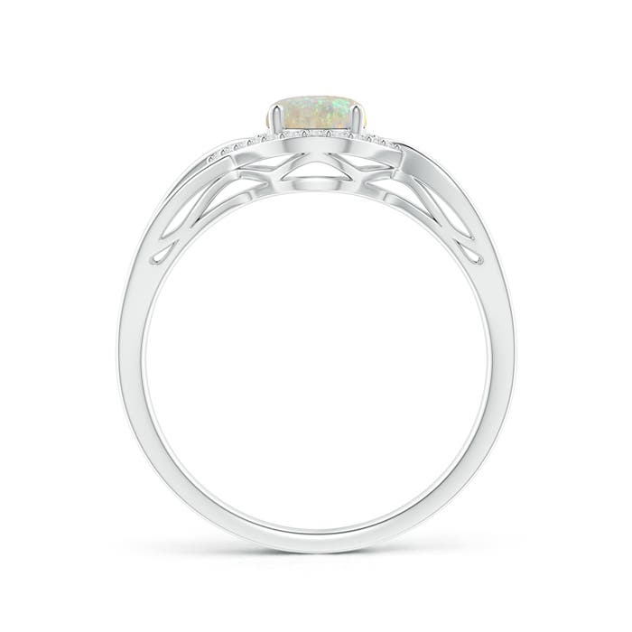 AAA - Opal / 0.56 CT / 14 KT White Gold