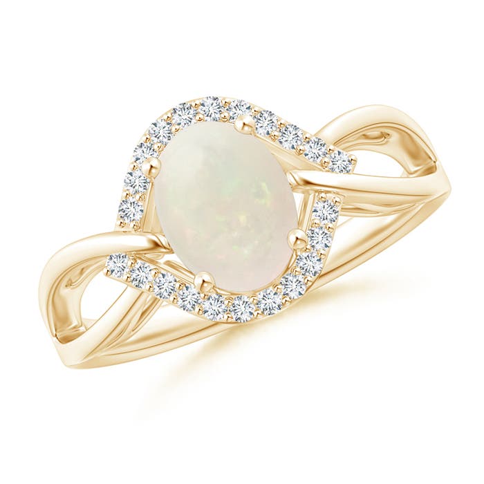 A - Opal / 0.98 CT / 14 KT Yellow Gold