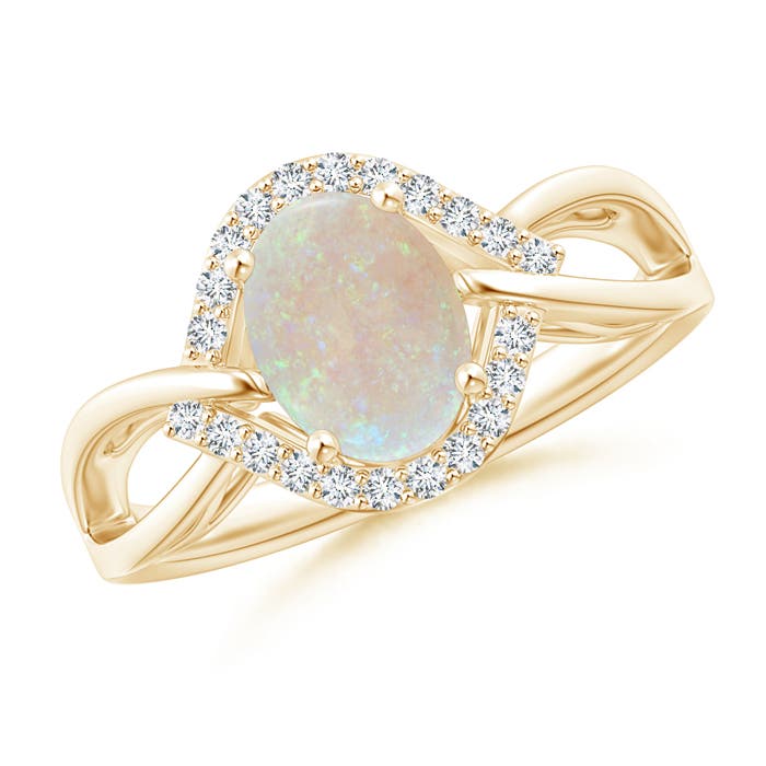 AA - Opal / 0.98 CT / 14 KT Yellow Gold