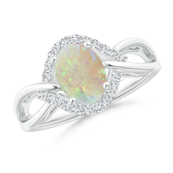 AAA - Opal / 0.98 CT / 14 KT White Gold