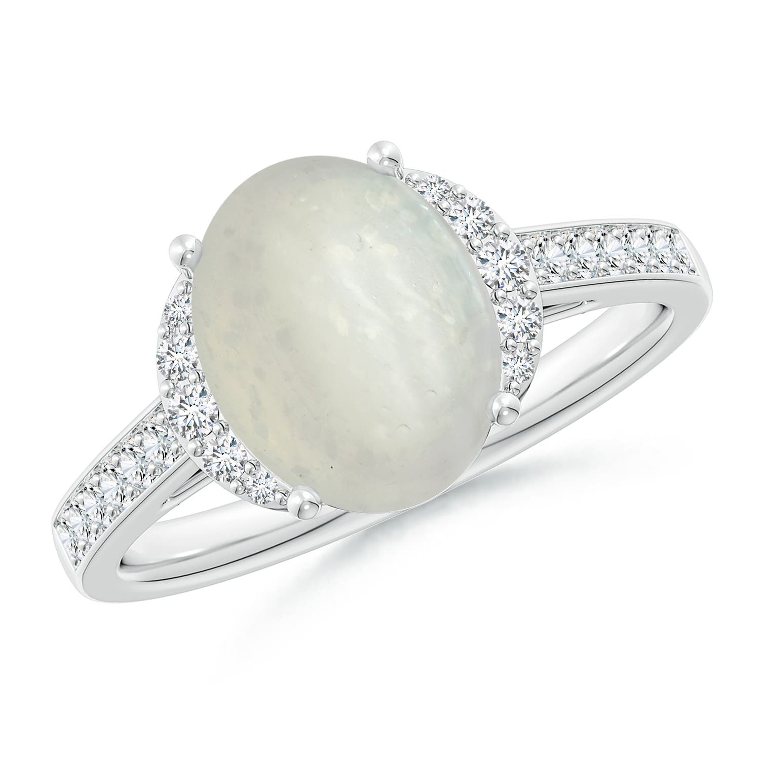 A - Moonstone / 2.75 CT / 14 KT White Gold