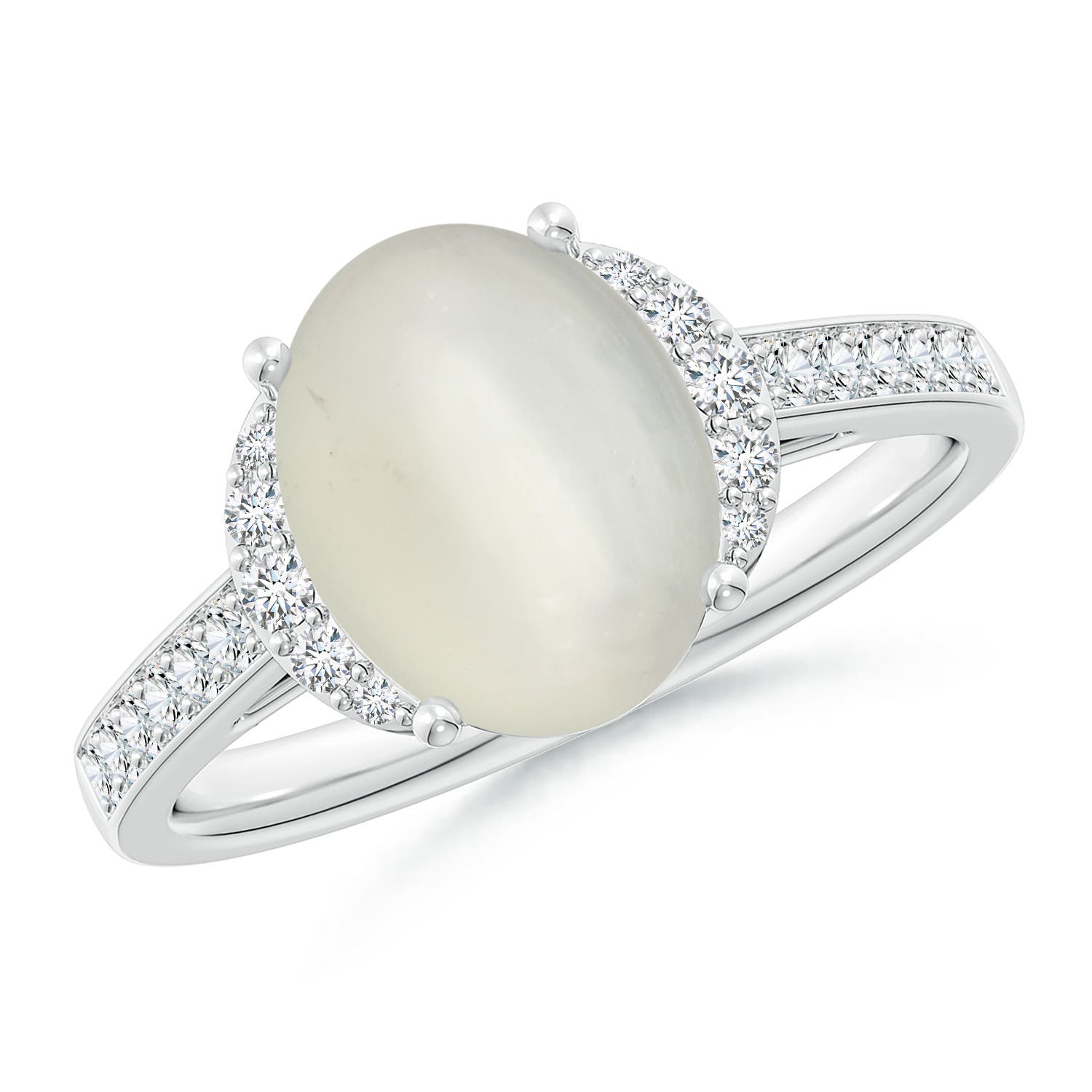 AAA - Moonstone / 2.75 CT / 14 KT White Gold