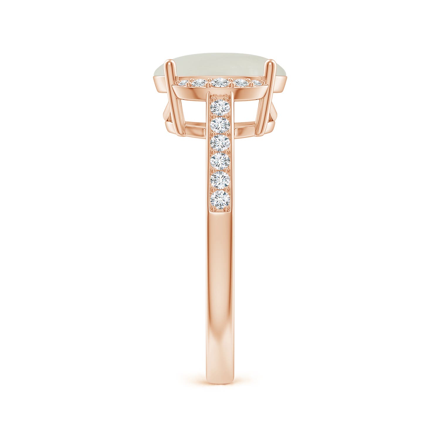 AAAA - Moonstone / 2.75 CT / 14 KT Rose Gold