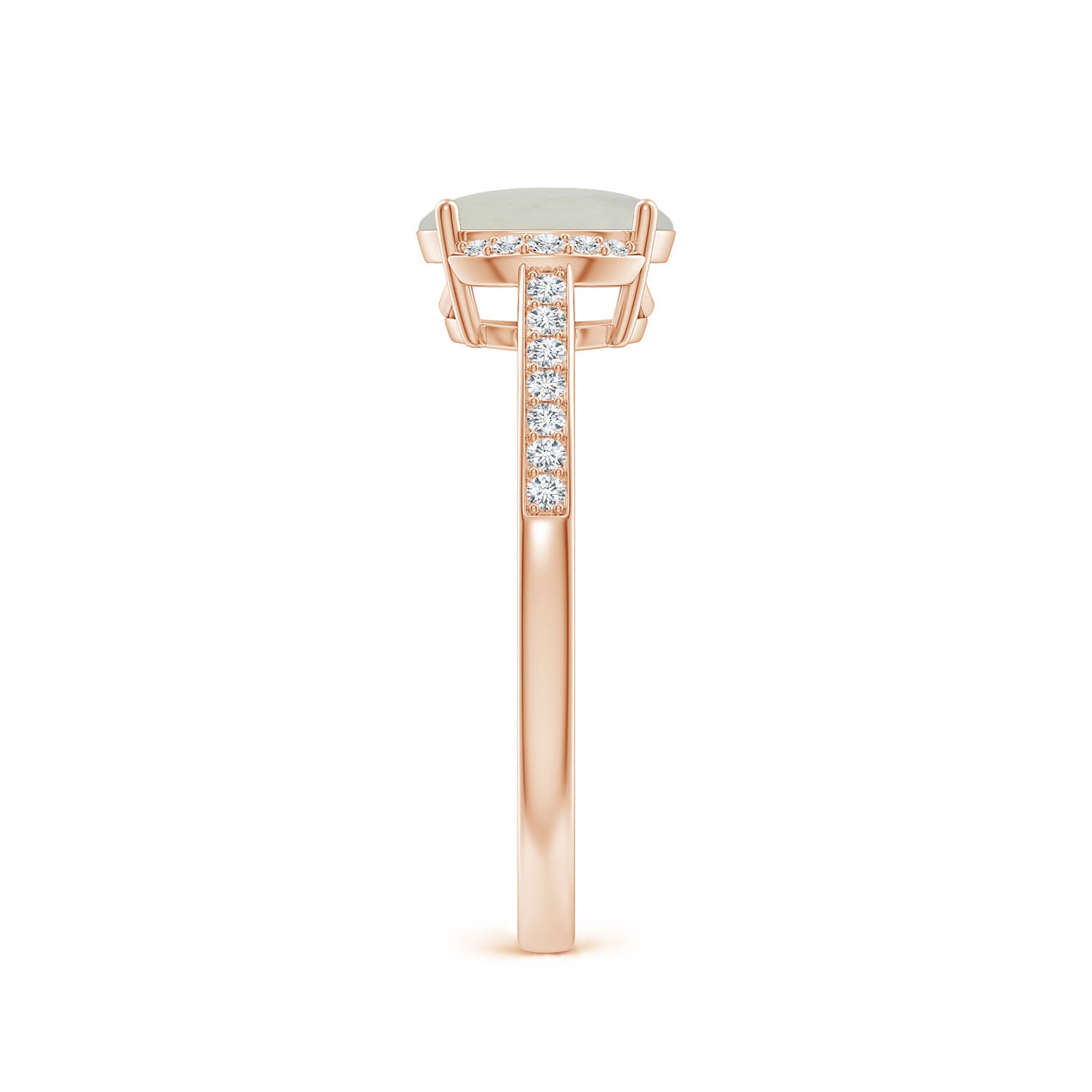 A - Moonstone / 1.23 CT / 14 KT Rose Gold