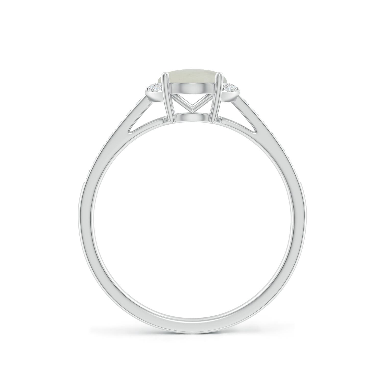 A - Moonstone / 1.23 CT / 14 KT White Gold