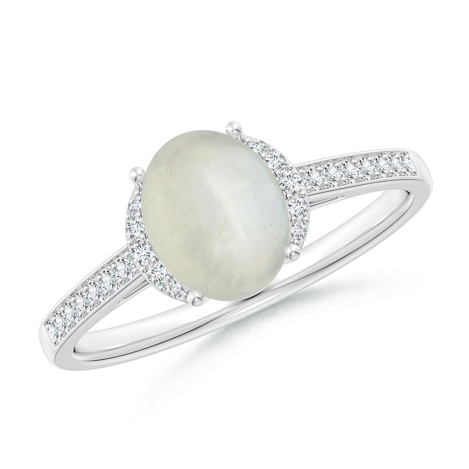 AA - Moonstone / 1.23 CT / 14 KT White Gold