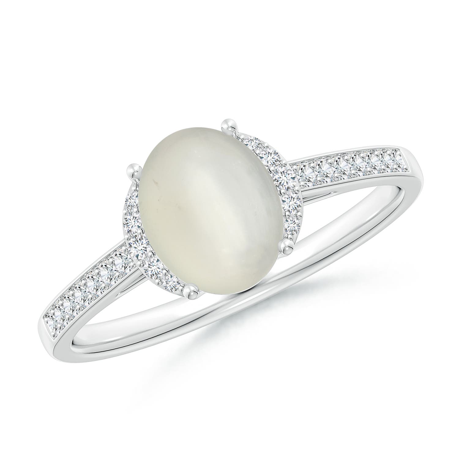 AAA - Moonstone / 1.23 CT / 14 KT White Gold