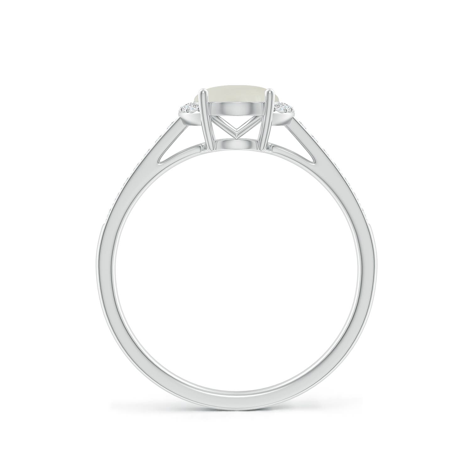 AAAA - Moonstone / 1.23 CT / 14 KT White Gold