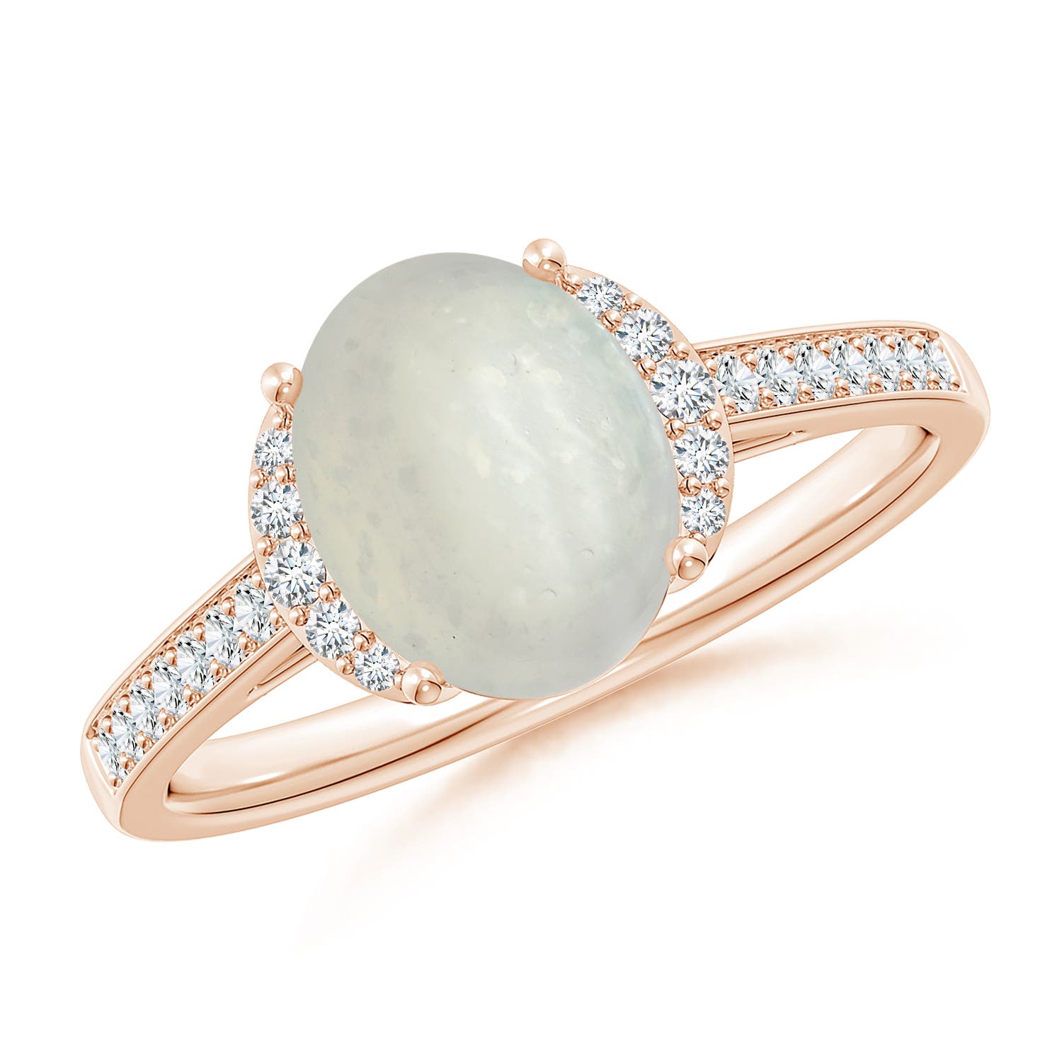 A - Moonstone / 1.88 CT / 14 KT Rose Gold