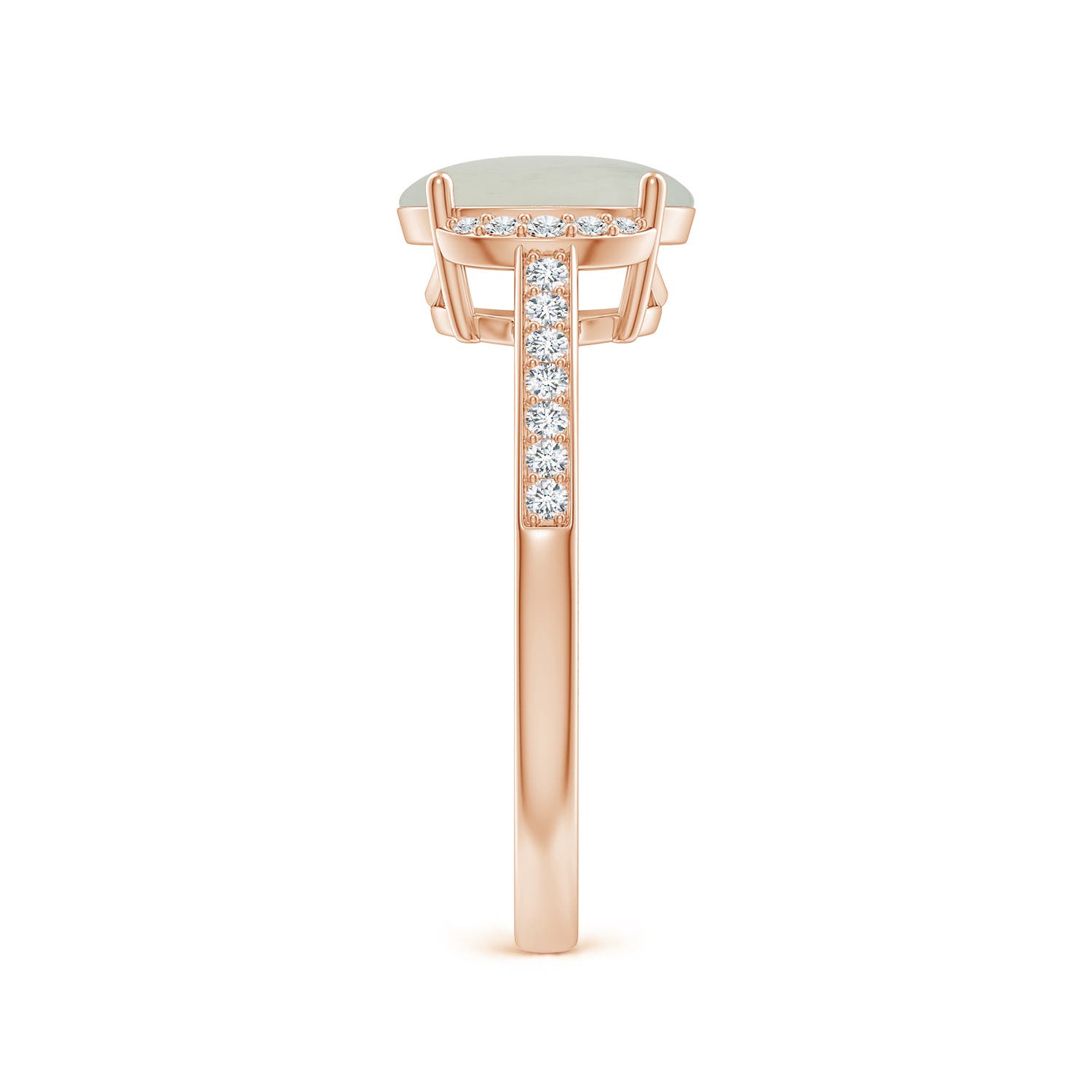 A - Moonstone / 1.88 CT / 14 KT Rose Gold