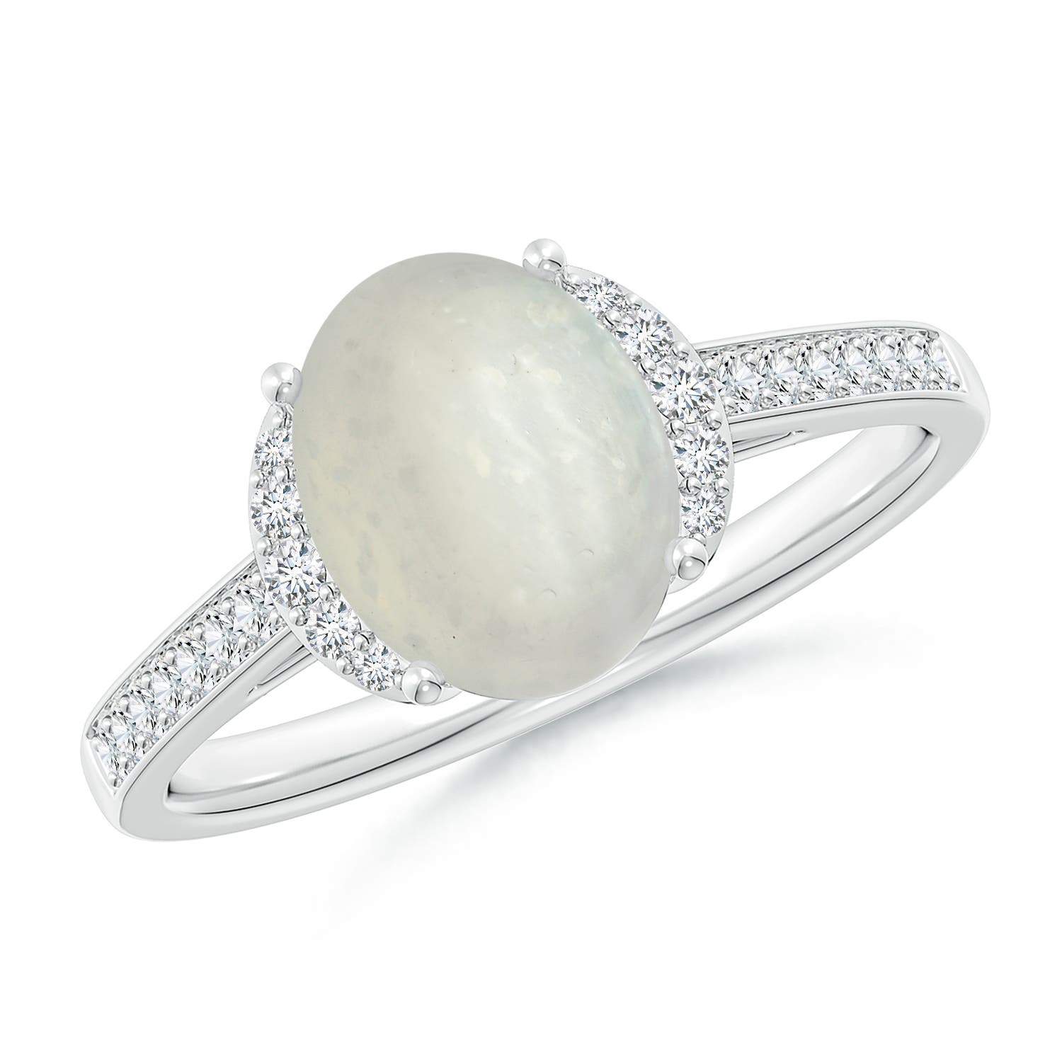 A - Moonstone / 1.88 CT / 14 KT White Gold