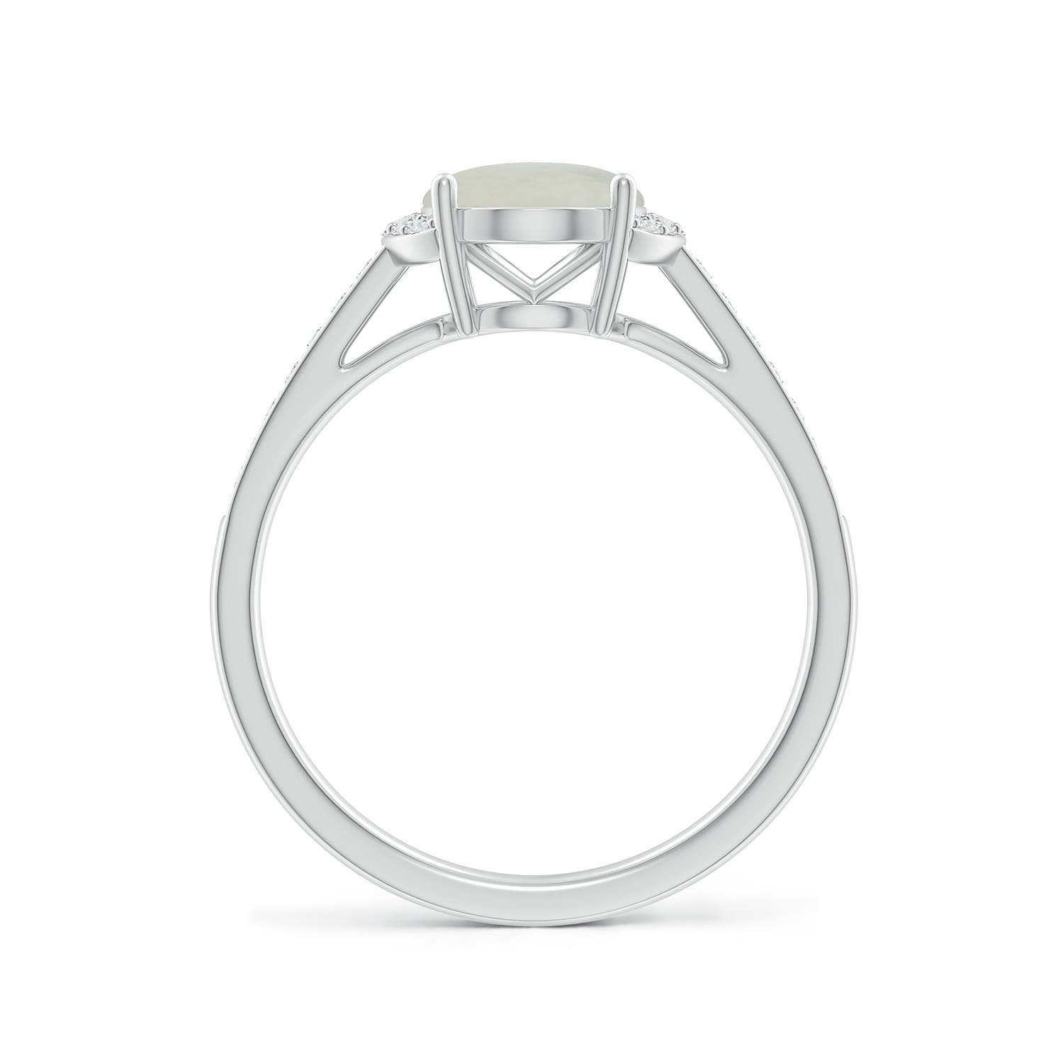 A - Moonstone / 1.88 CT / 14 KT White Gold