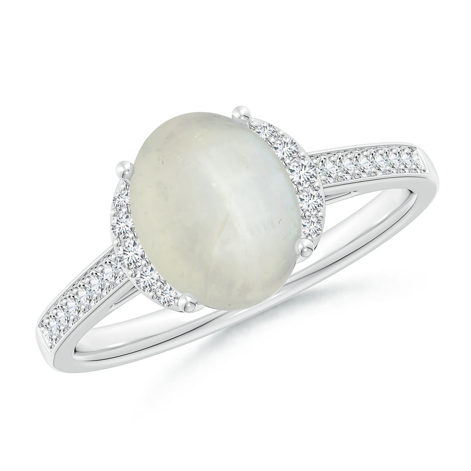 AA - Moonstone / 1.88 CT / 14 KT White Gold