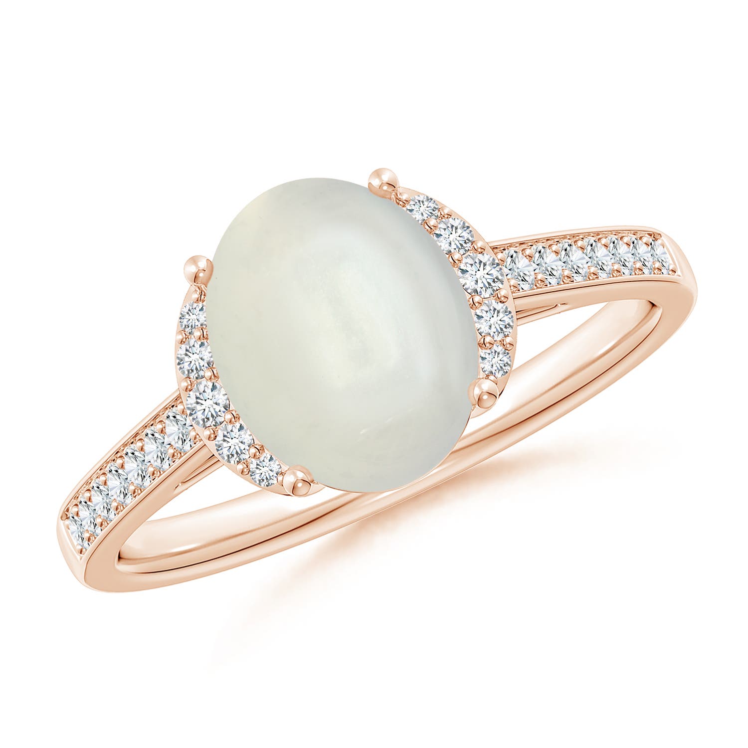 AAAA - Moonstone / 1.88 CT / 14 KT Rose Gold