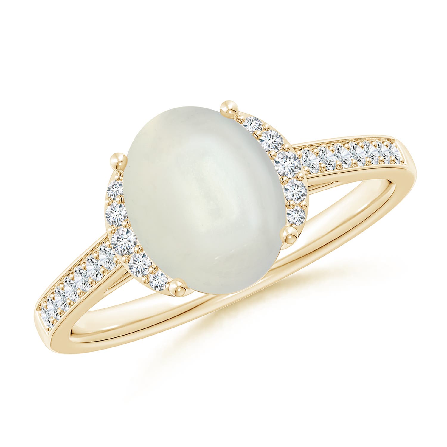 AAAA - Moonstone / 1.88 CT / 14 KT Yellow Gold