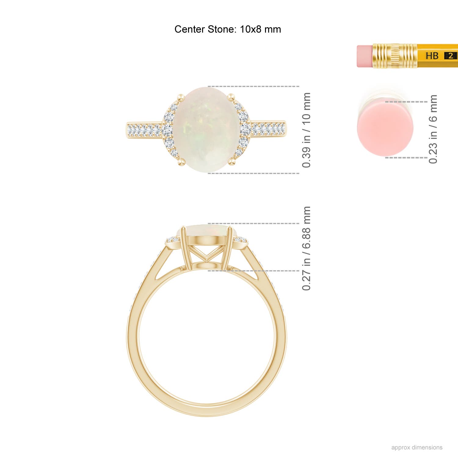 A - Opal / 1.7 CT / 14 KT Yellow Gold