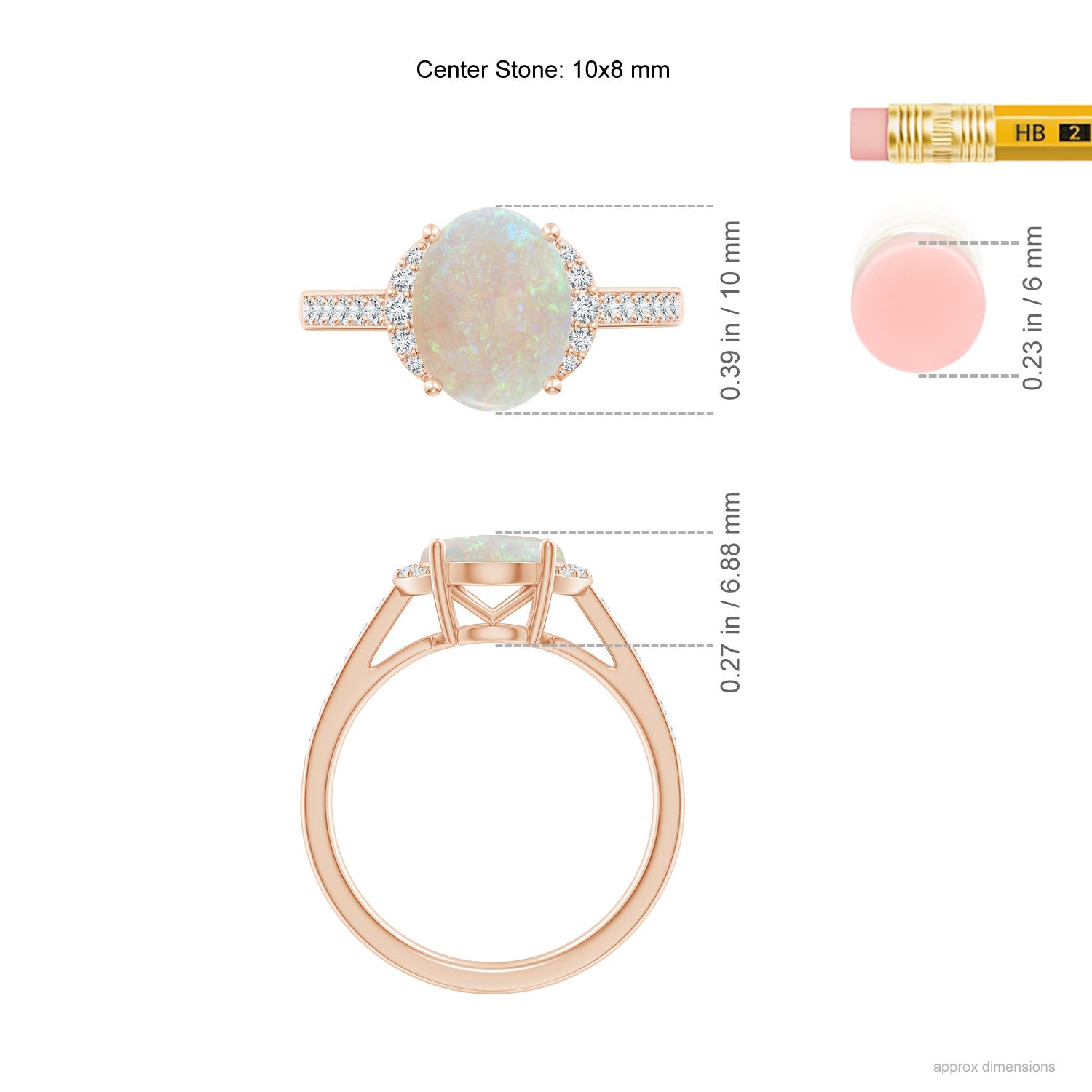 AA - Opal / 1.7 CT / 14 KT Rose Gold