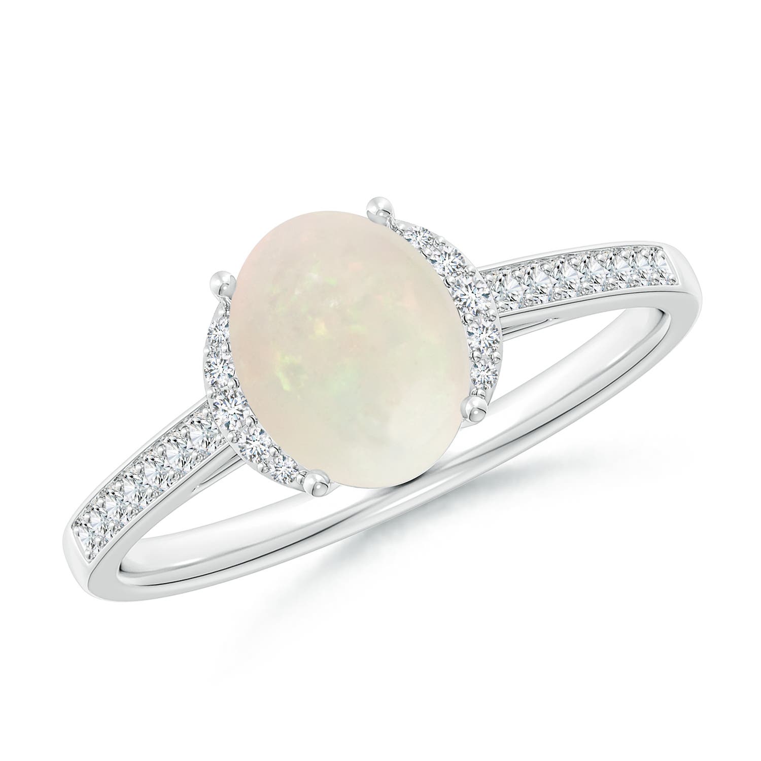 A - Opal / 0.93 CT / 14 KT White Gold