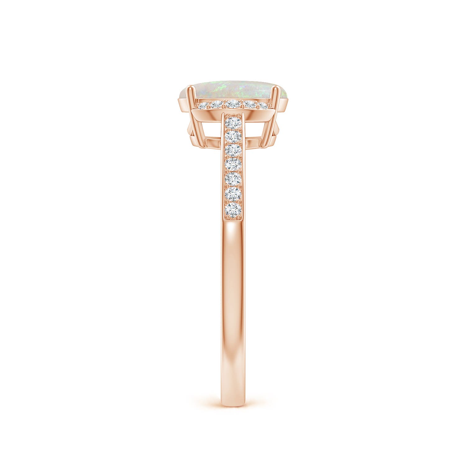 AA - Opal / 0.93 CT / 14 KT Rose Gold