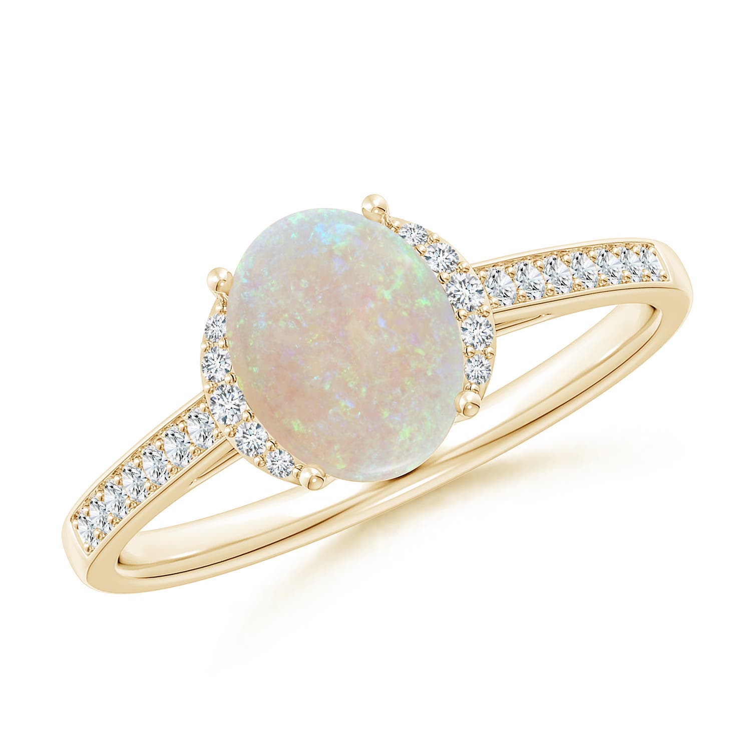 AA - Opal / 0.93 CT / 14 KT Yellow Gold