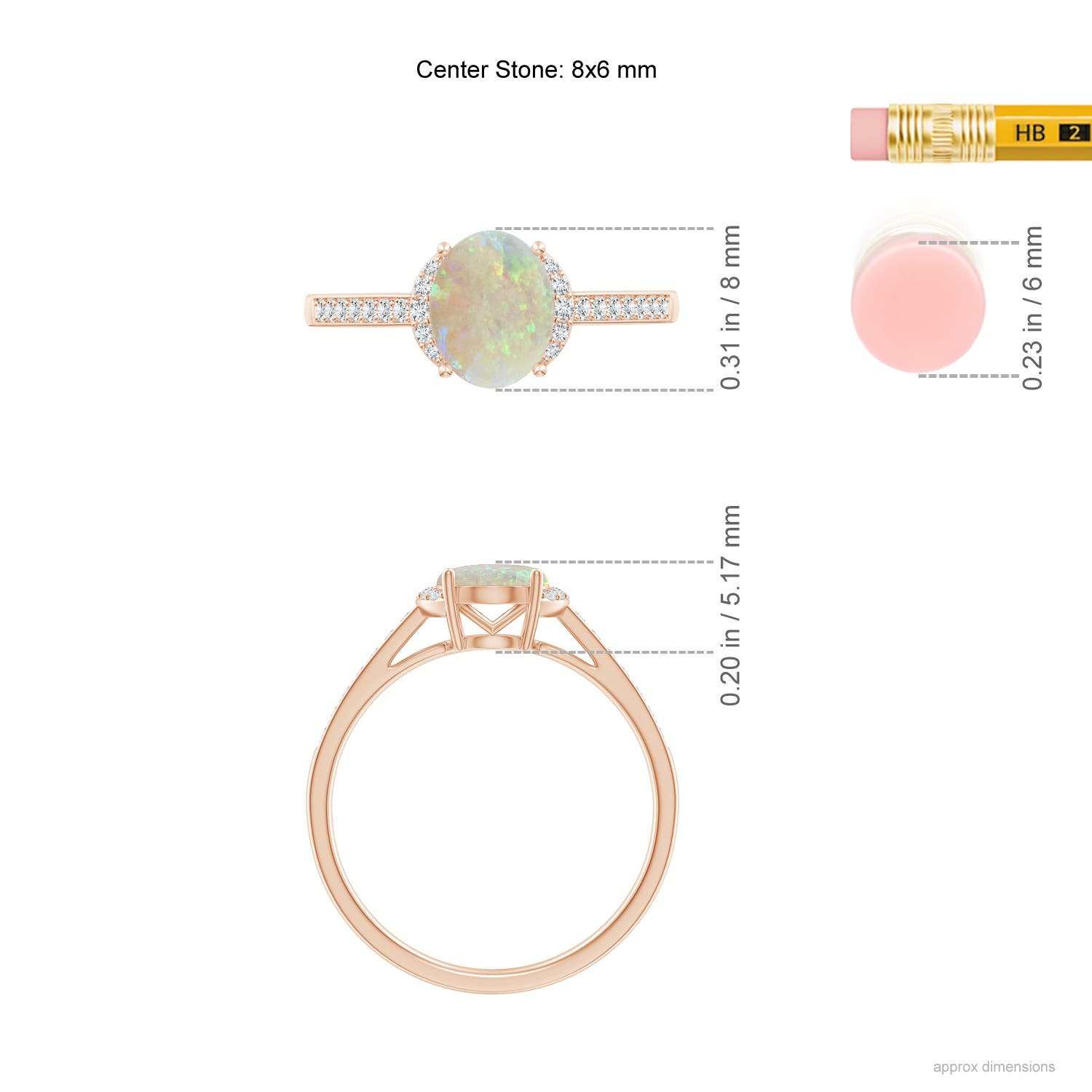 AAA - Opal / 0.93 CT / 14 KT Rose Gold