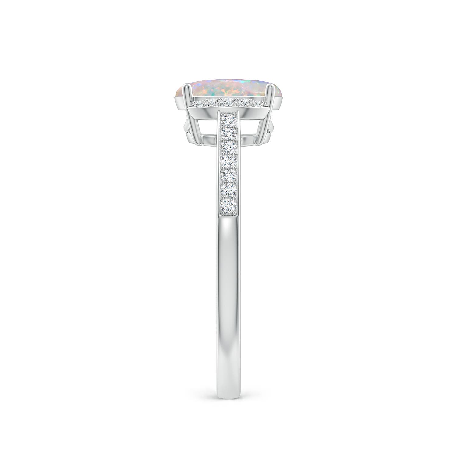 AAAA - Opal / 0.93 CT / 14 KT White Gold