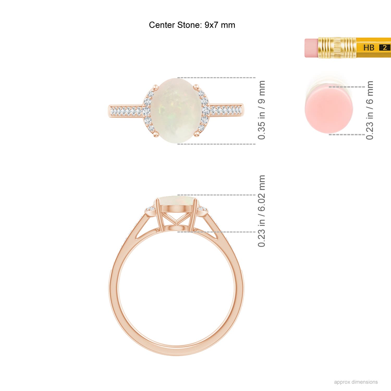 A - Opal / 1.28 CT / 14 KT Rose Gold