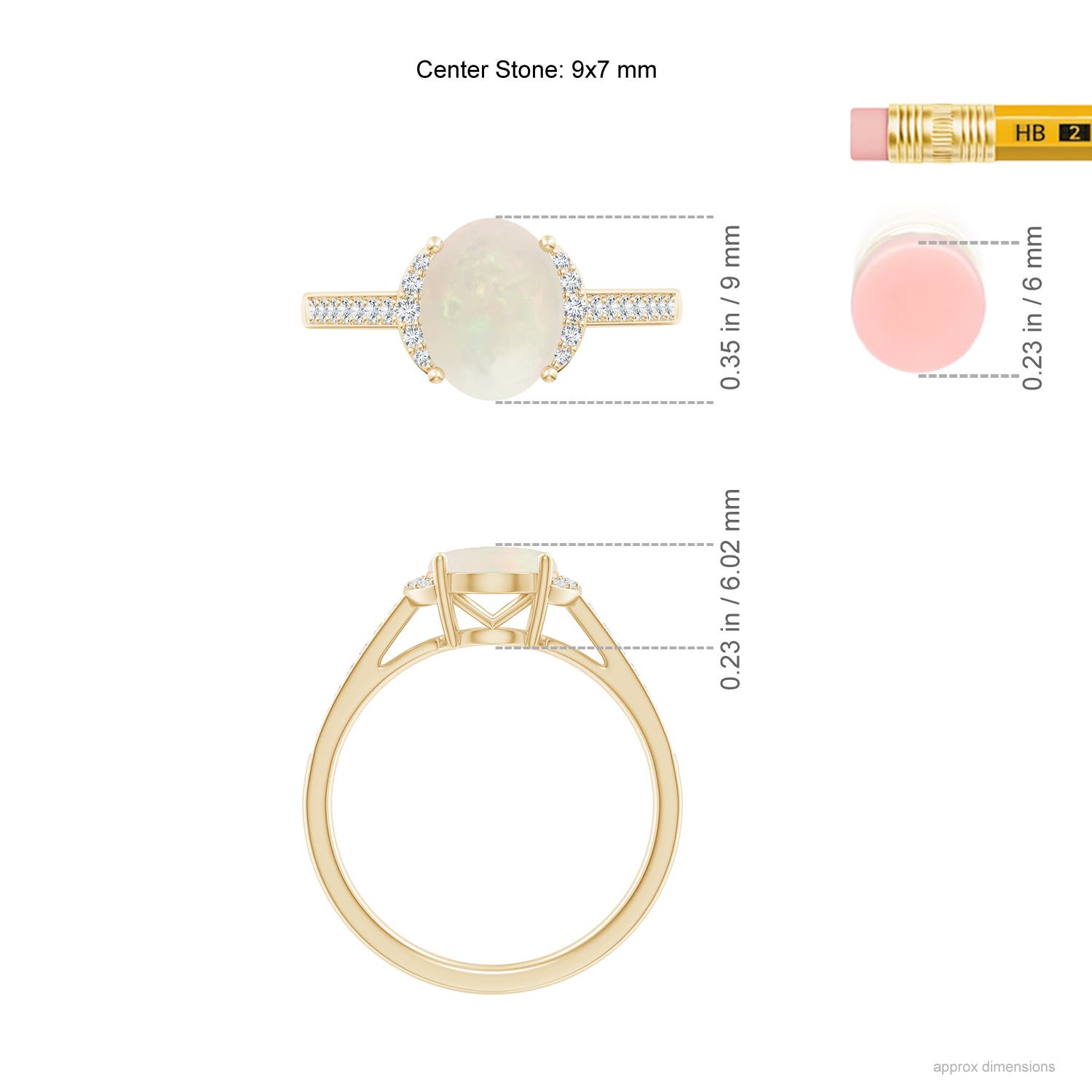 A - Opal / 1.28 CT / 14 KT Yellow Gold