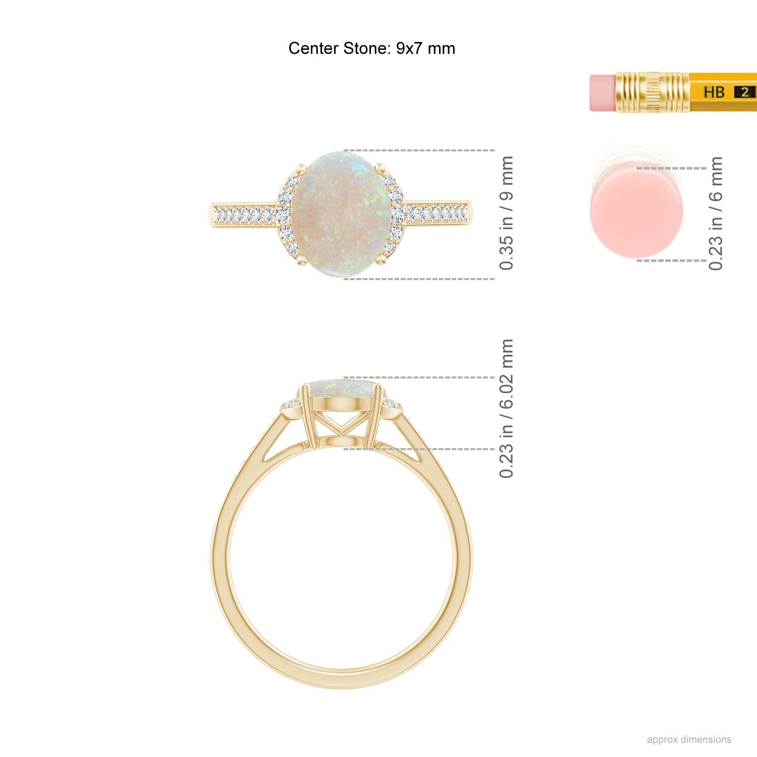 AA - Opal / 1.28 CT / 14 KT Yellow Gold