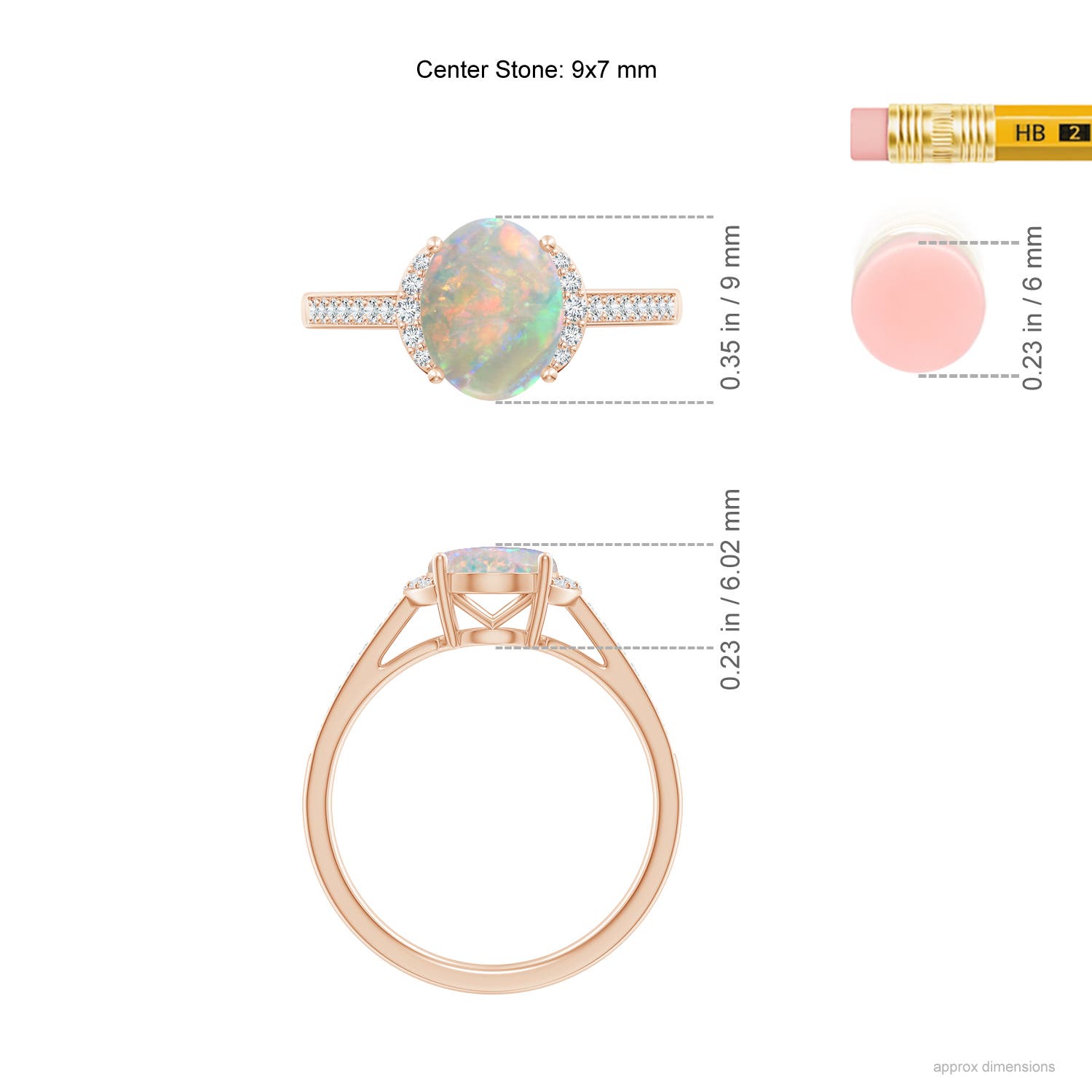 AAAA - Opal / 1.28 CT / 14 KT Rose Gold