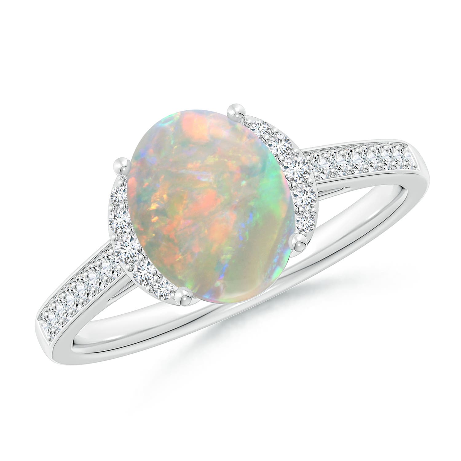 AAAA - Opal / 1.28 CT / 14 KT White Gold