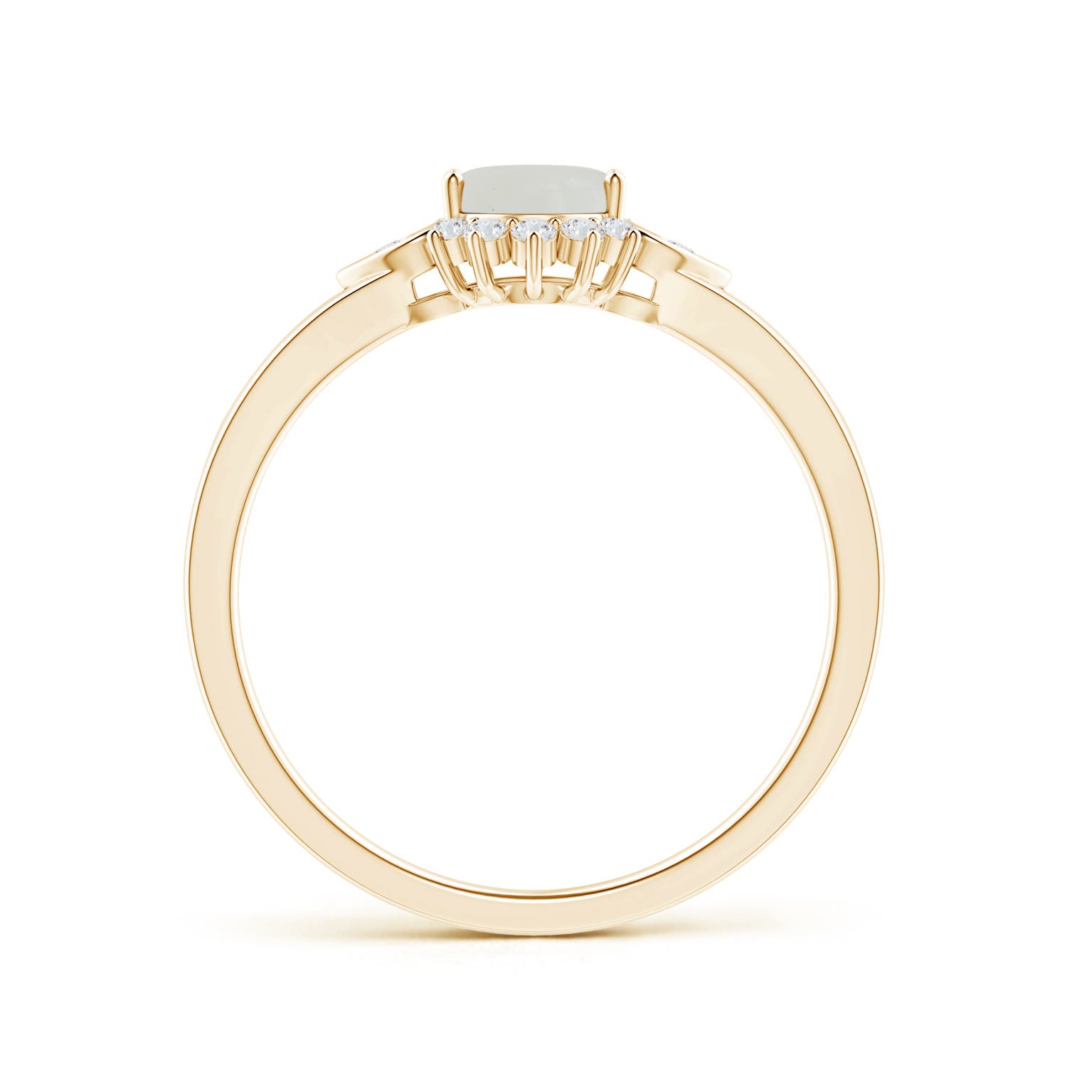 A - Moonstone / 0.8 CT / 14 KT Yellow Gold