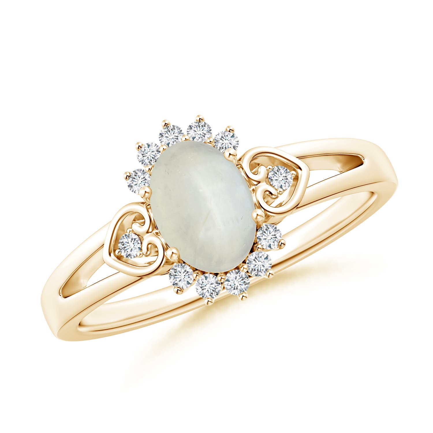 AA - Moonstone / 0.8 CT / 14 KT Yellow Gold