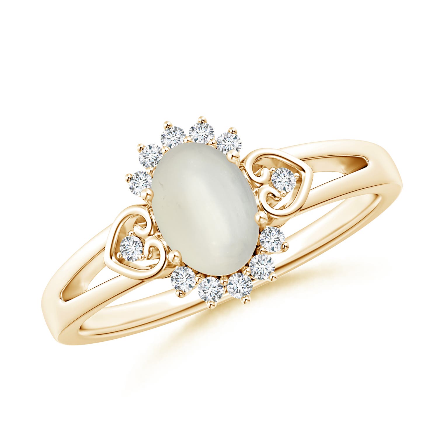 AAA - Moonstone / 0.8 CT / 14 KT Yellow Gold