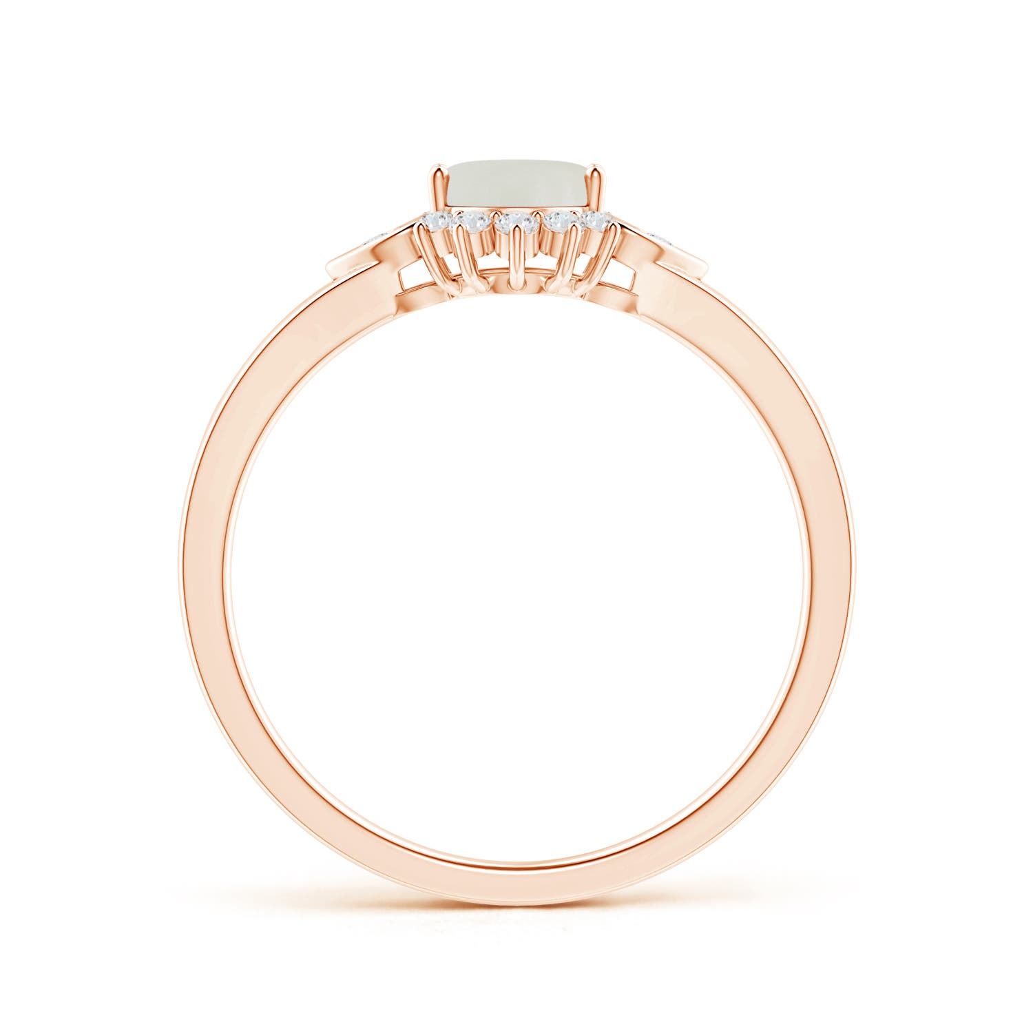 AAAA - Moonstone / 0.8 CT / 14 KT Rose Gold