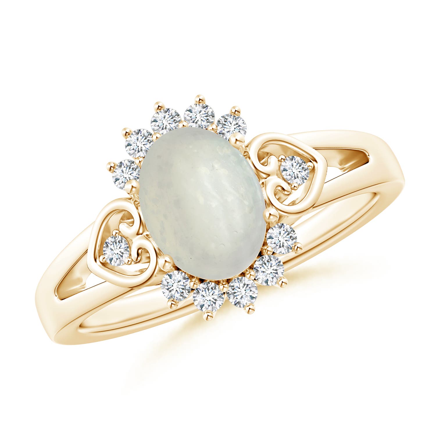 A - Moonstone / 1.29 CT / 14 KT Yellow Gold