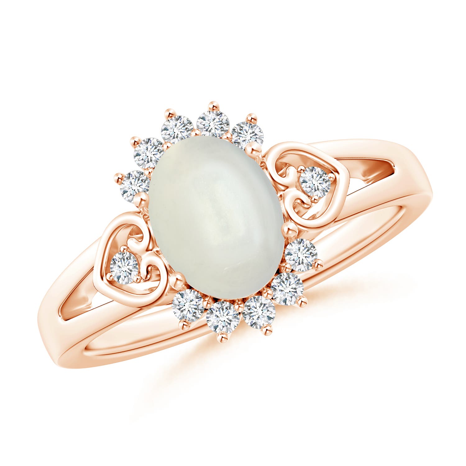 AAAA - Moonstone / 1.29 CT / 14 KT Rose Gold