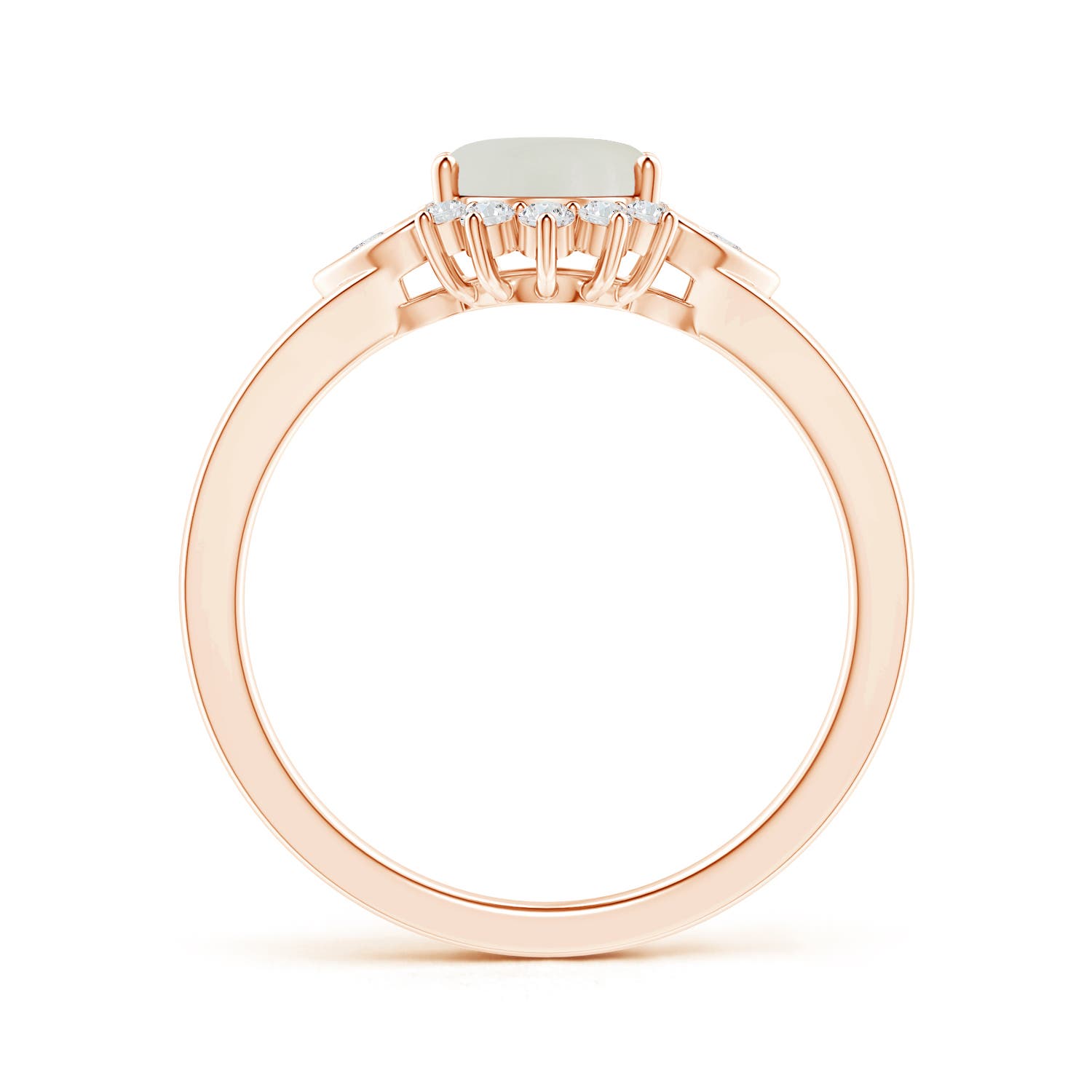 AAAA - Moonstone / 1.29 CT / 14 KT Rose Gold