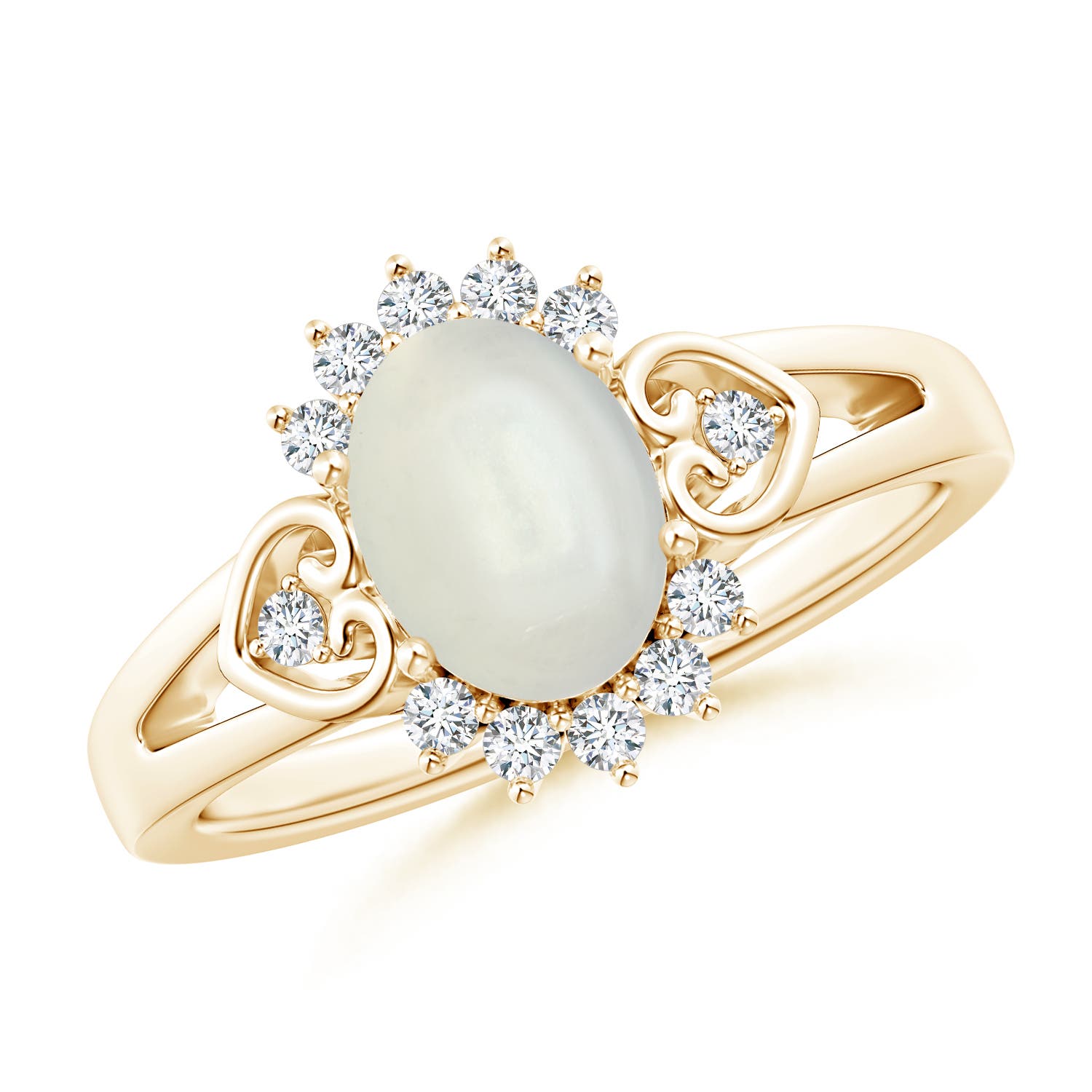 AAAA - Moonstone / 1.29 CT / 14 KT Yellow Gold